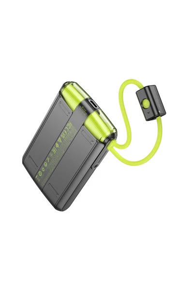 Hoco J127 Dijital Göstergeli Dual Kablolu 20W Hızlı Şarj Destekli 10.000 mAh PD Mini Powerbank - 3