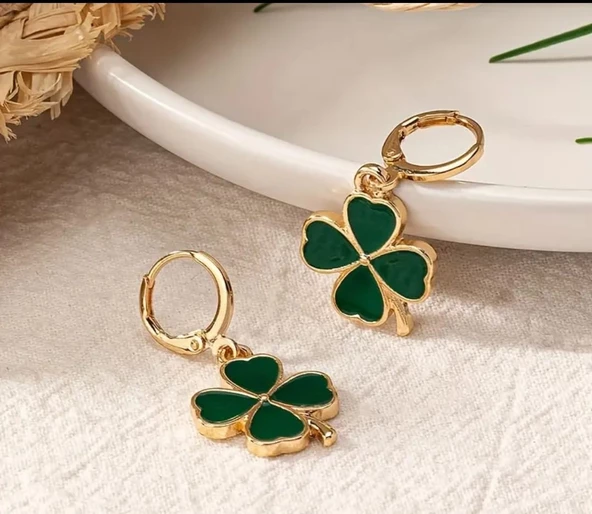 Dört Yapraklı Yonca Küpe - 2