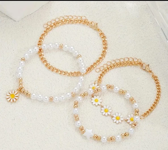 Küçük Zarif Papatya Bileklik - 3