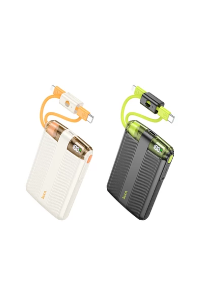 Hoco J127 Dijital Göstergeli Dual Kablolu 20W Hızlı Şarj Destekli 10.000 mAh PD Mini Powerbank - 11