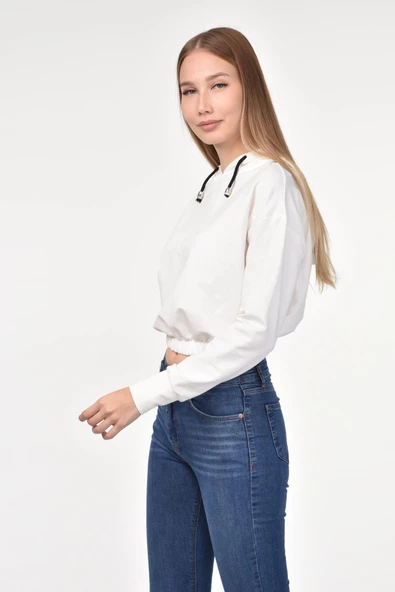 DRR Moda Kapüşonlu Bel Lastikli Sweet - 10