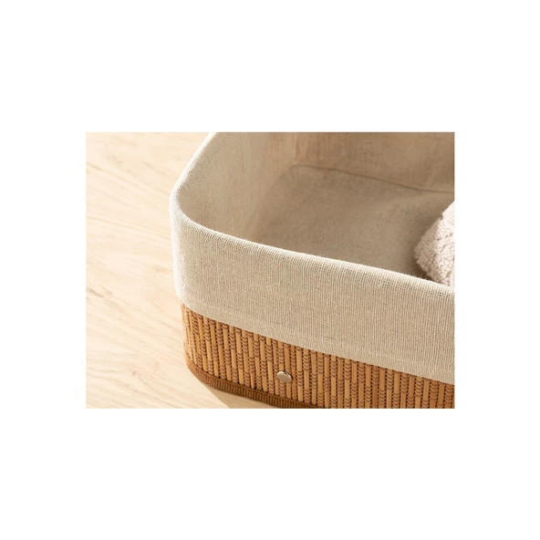 English Home Gina Bambu Sepet 32x22x12 Cm Koyu Kahve - 3