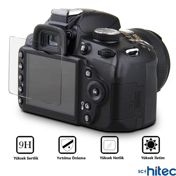 ScHitec Canon 5D Mark İvscreen İle Uyumlu Darbe Emici Kamera Ekran Koruyucu Kaplama - Resim 4