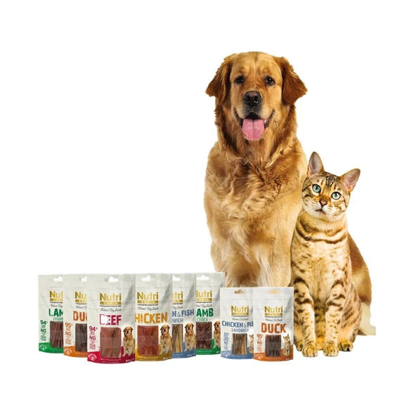 Nutri Feline 50Gr %100 Doğal Etten Natural Cat Snack Tavuk Balık Etli Atıştırmalık 4Adet Kedi Ödülü - 5