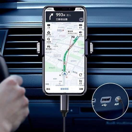 BUFFER® iPhone Lightning Aux Araç Dönüştürücü Ses Kablosu 35 mm Jack Girişli - 2