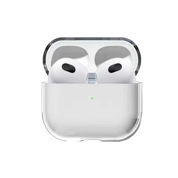 Gpack Apple Airpods 3. Nesil Uyumlu Kılıf Transparan Kristal Silikon Airbag 14