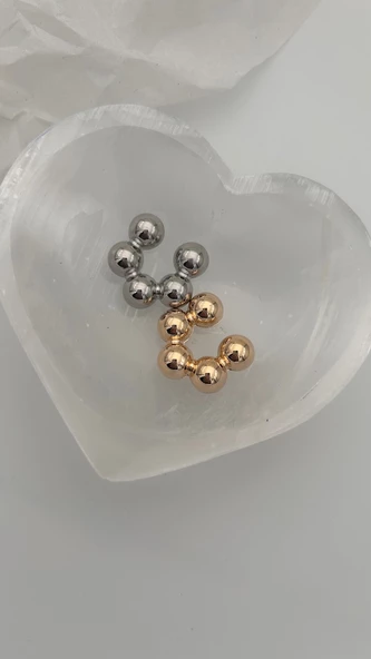 Earcuff kıkırdak küpe gold renk - Resim 2