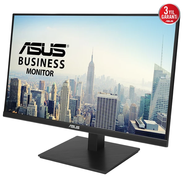 ASUS VA27UQSB 27 IPS FREESYNC 3840x2160 5ms 350cd DP HDMI USB Hoparlör VESA 3YIL EYECARE PLUS FLICKER-FREE ÇERÇEVESIZ DÜSÜK MAVI ISIK PIVOT MONITÖR - Resim 4