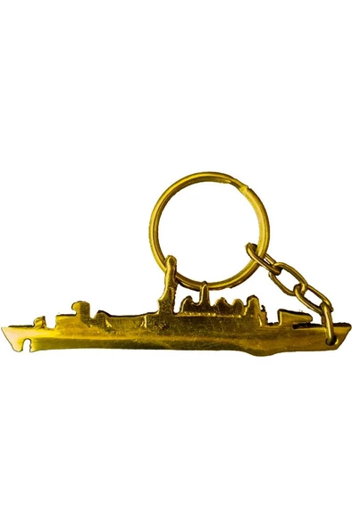 Anahtarlık Savaş Gemisi 75mm Pirinç Döküm - 4