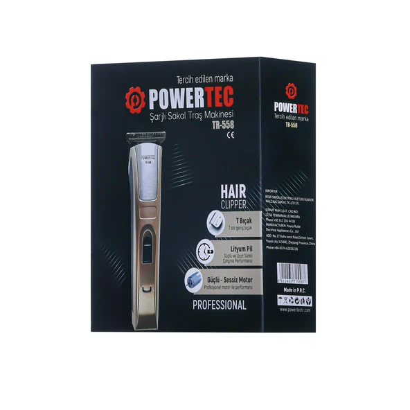 Powertec TR-558 Profesyonel Saç Sakal Ense Tıraş Makinesi - 2