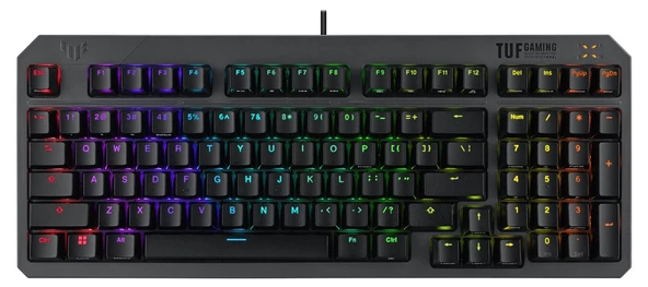 ASUS TUF GAMING K3 RD/TR GEN II TURKCE OYUNCU KLAVYESI BILEK DESTEGI SUYA VE TOZA DAYANIKLI RED SWITCH
