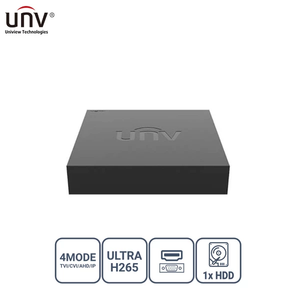 UNIVIEW  XVR301-04F 4 KANAL 1x HDD H65+ HIBRIT DVR KAYIT CIHAZI