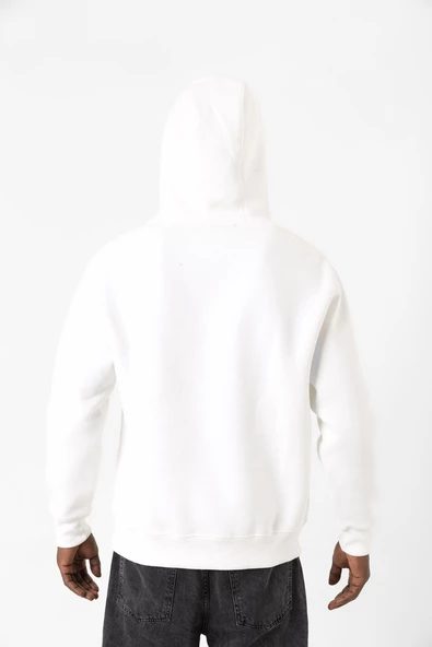 Bridgerton Pall Mall Logo Beyaz Erkek 3ip Kapşonlu Sweatshirt - Resim 5