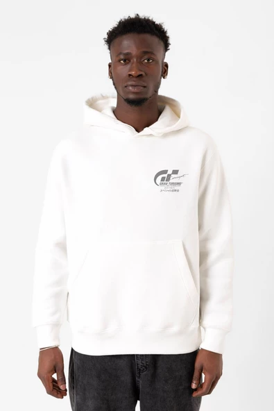 Gran Turismo Concept Beyaz Erkek 3ip Kapşonlu Sweatshirt