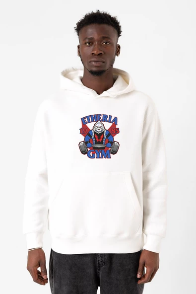 He Man Etheria Gym 1985 Beyaz Erkek 3ip Kapşonlu Sweatshirt