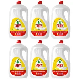 Fairy 2600 ml 6'lı Limonlu Sıvı Bulaşık Deterjanı