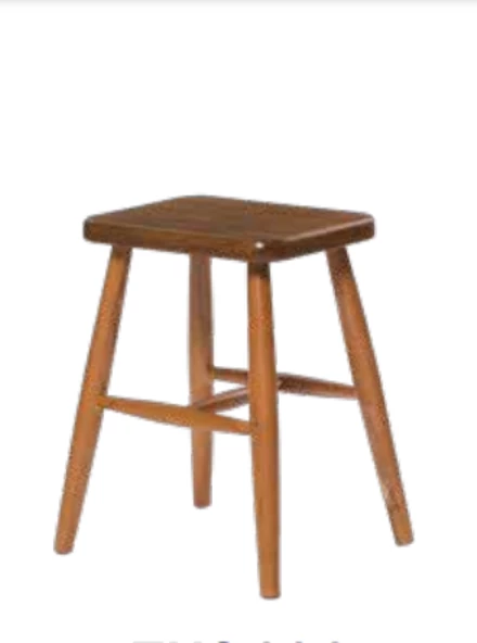 TABURE 1928 Zus286 Klasik Model Ahşap Kayın İskelet Ceviz Boya Kare Oturum Cafe VİNTAGE Tarz El Yapım