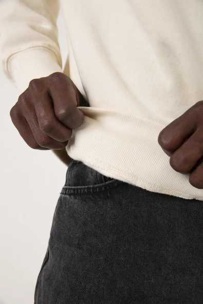 Sarı Kırmızı Leon Ekru Erkek 2ip Sweatshirt - Resim 7