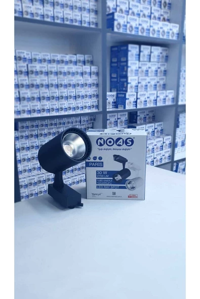 Noas Yl29-3101 30W 6500K Beyaz Paris Siyah Kasa Led Ray Spot Armatür