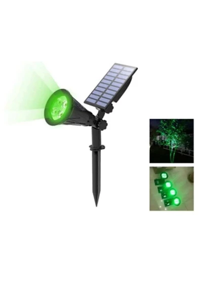 DabLighting Dab Lingting Güneş Enerjili, Solar, 7 Watt Yeşil Işık Çim, Çiçek, Bahçe, Ağaç Aydınlatma Armatürü