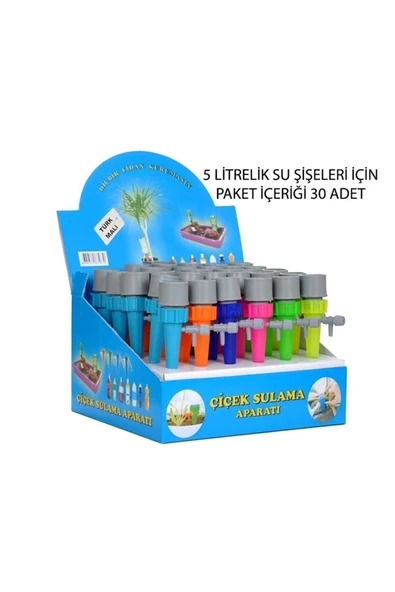 fullreyon 30 Adet 5 Litrelik Su Şişelerine Uyumlu Çiçek Ve Fidan Sulama Aparatı, Tatilde Çiçek Sular Aparat