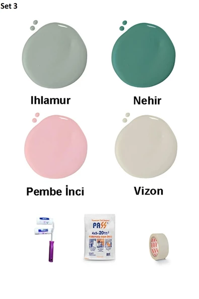 Bİ'Boya Geometrik Duvar Boyama Seti - 4