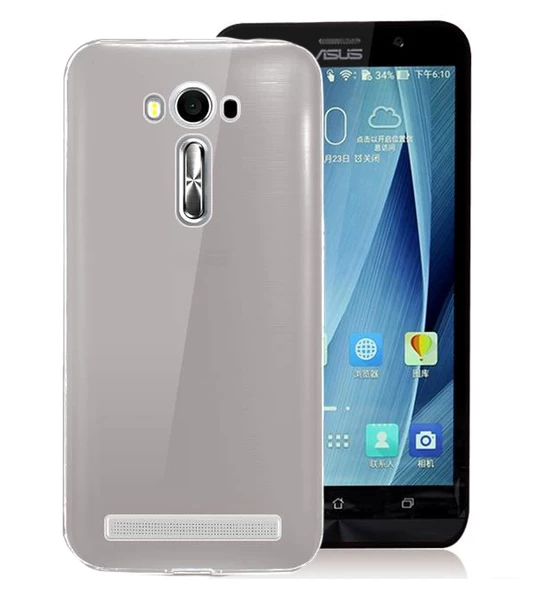 Asus ZE550KL Zenfone 2 Laser Kılıf Ultra İnce Silikon Kapak 0.2 mm Şeffaf