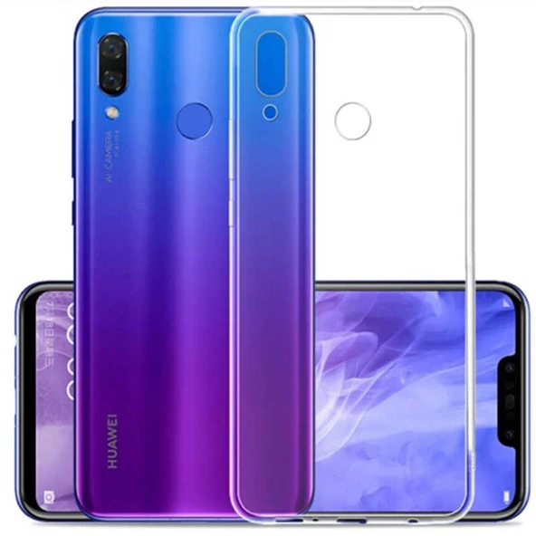 Huawei P Smart 2019 Kılıf Ultra İnce Silikon Kapak 0.2 mm Şeffaf