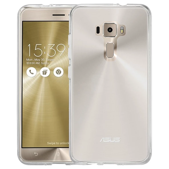 Asus ZS570KL Zenfone 3 Deluxe Kılıf Ultra İnce Silikon Kapak 0.2 mm Şeffaf