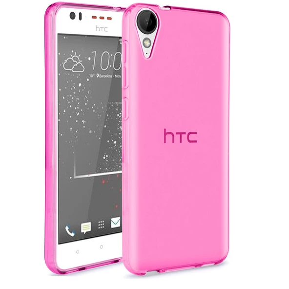 HTC Desire 816 Kılıf Ultra İnce Silikon Kapak Pembe