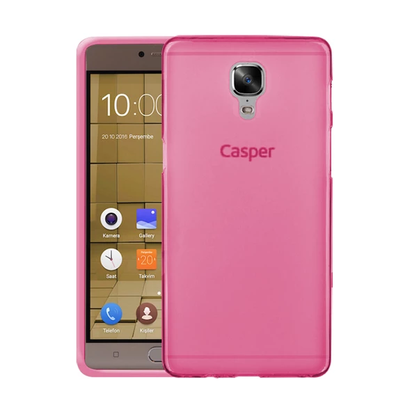 Casper Via A1 Plus Kılıf Ultra İnce Silikon Kapak 0.2 mm Pembe