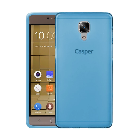 Casper Via A1 Plus Kılıf Ultra İnce Silikon Kapak 0.2 mm Mavi