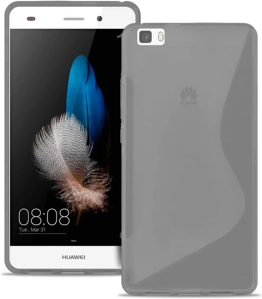 Huawei P8 Kılıf Ultra İnce Silikon Kapak Füme