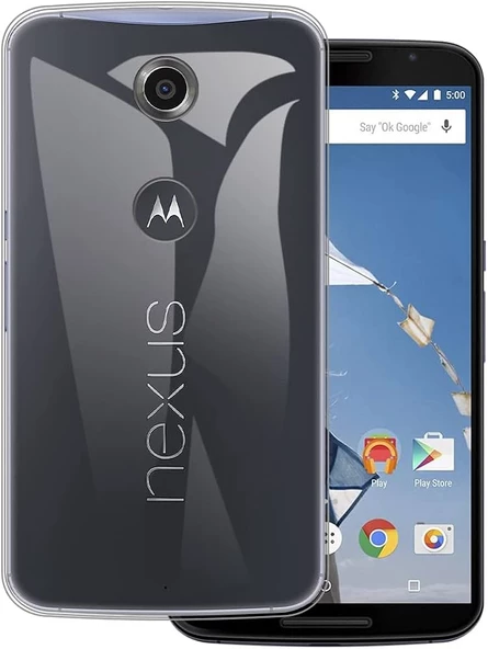 Nexus 6 Kılıf Ultra İnce Silikon Kapak 0.2 mm Füme