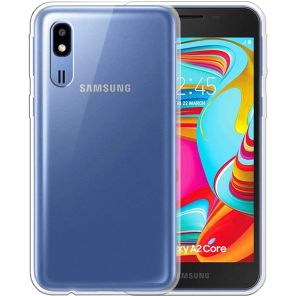 Samsung Galaxy A2 Core Kılıf Ultra İnce Silikon Kapak 0.2 mm Şeffaf