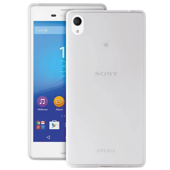 Sony Xperia M4 Kılıf Ultra İnce Silikon Kapak 0.2 mm Şeffaf