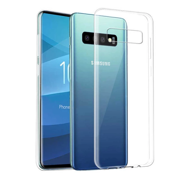 Samsung Galaxy S10 Kılıf Ultra İnce Silikon Kapak 0.2 mm Şeffaf