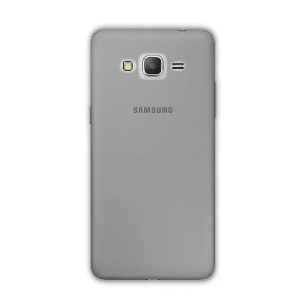 Samsung Galaxy Grand 2 Ultra İnce Silikon Kapak 0.2 mm Füme