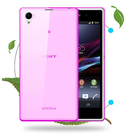 Sony Xperia Z1 Kılıf Ultra İnce Silikon Kapak 0.2 mm Pembe