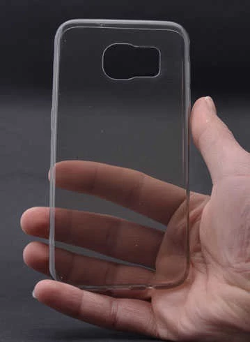 Samsung Galaxy S6 Edge Kılıf Ultra İnce Silikon Kapak 0.2 mm Füme