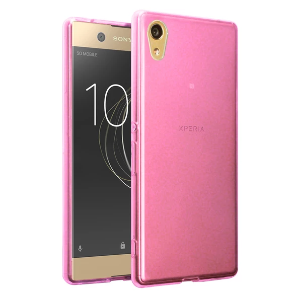 Sony Xperia L1 Kılıf Ultra İnce Silikon Kapak 0.2 mm Pembe