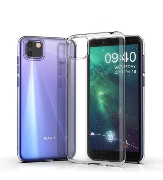 Huawei Y5P 2020 Kılıf Ultra İnce Silikon 0.2 mm Şeffaf