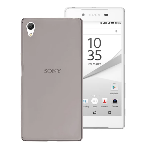 Sony Xperia Z2 Kılıf Ultra İnce Silikon Kapak 0.2 mm Füme