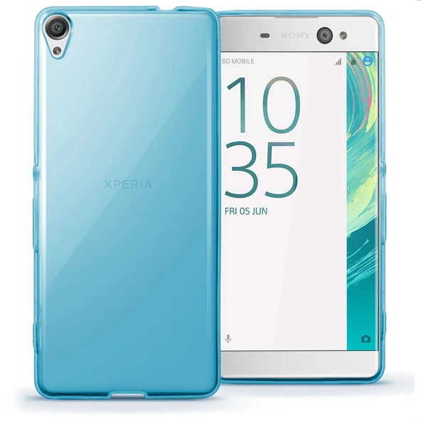 Sony Xperia E5 Kılıf Ultra İnce Silikon Kapak 0.2 mm Mavi