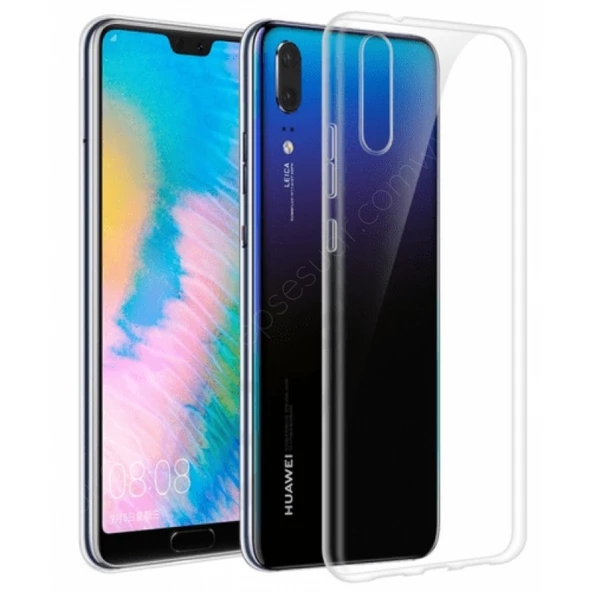 Huawei P30 Kılıf Ultra İnce Silikon Kapak 0.2 mm Şeffaf