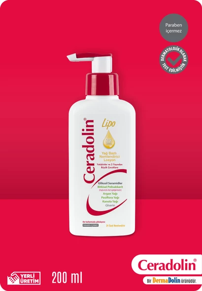 DERMADOLİN CERADOLİN LİPO YAĞ BAZLI NEMLENDİRİCİ LOSYON 200 ML
