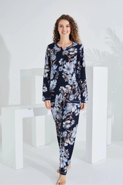 Etoile 98282 Kadın %100 Pamuk Uzun Kol Kadın Pijama Takımı