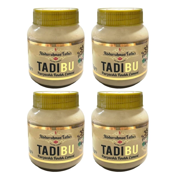 Abdurrahman Tatlıcı Tadıbu Parçacıklı Fındık Ezmesi 330 gr x 4 Adet