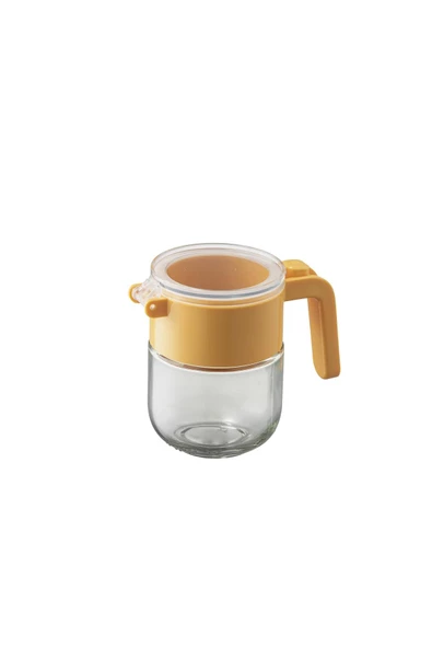 Prachic Turuncu Kaşıklı Cam Baharatlık