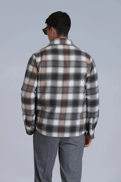 Lufian Fresher Erkek Basic Gömlek Slim Fit Kum - 6